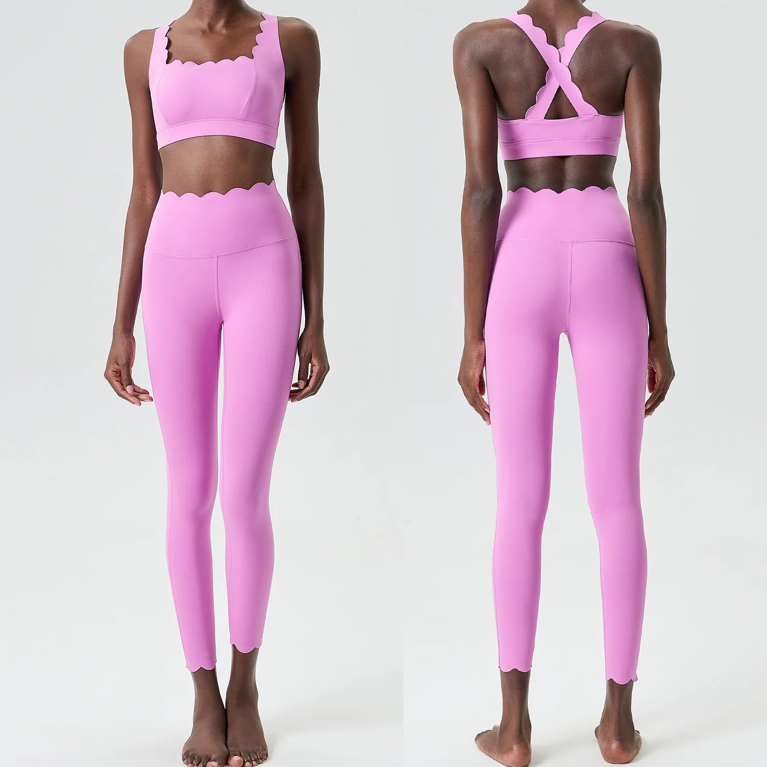 Sleeveless Sports Bra and High Waist Leggings Yoga Set
