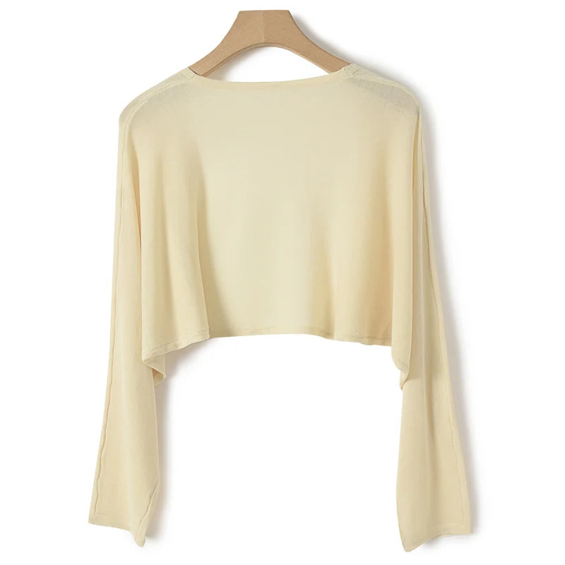 Cropped Open Front Knit Cardigan for Layering over Outfits
