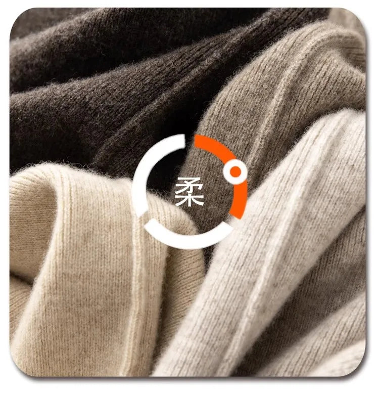 Wide-leg women's autumn winter cashmere high-waisted knitted straight-leg pants high-end casual outerwear loose drape long pants