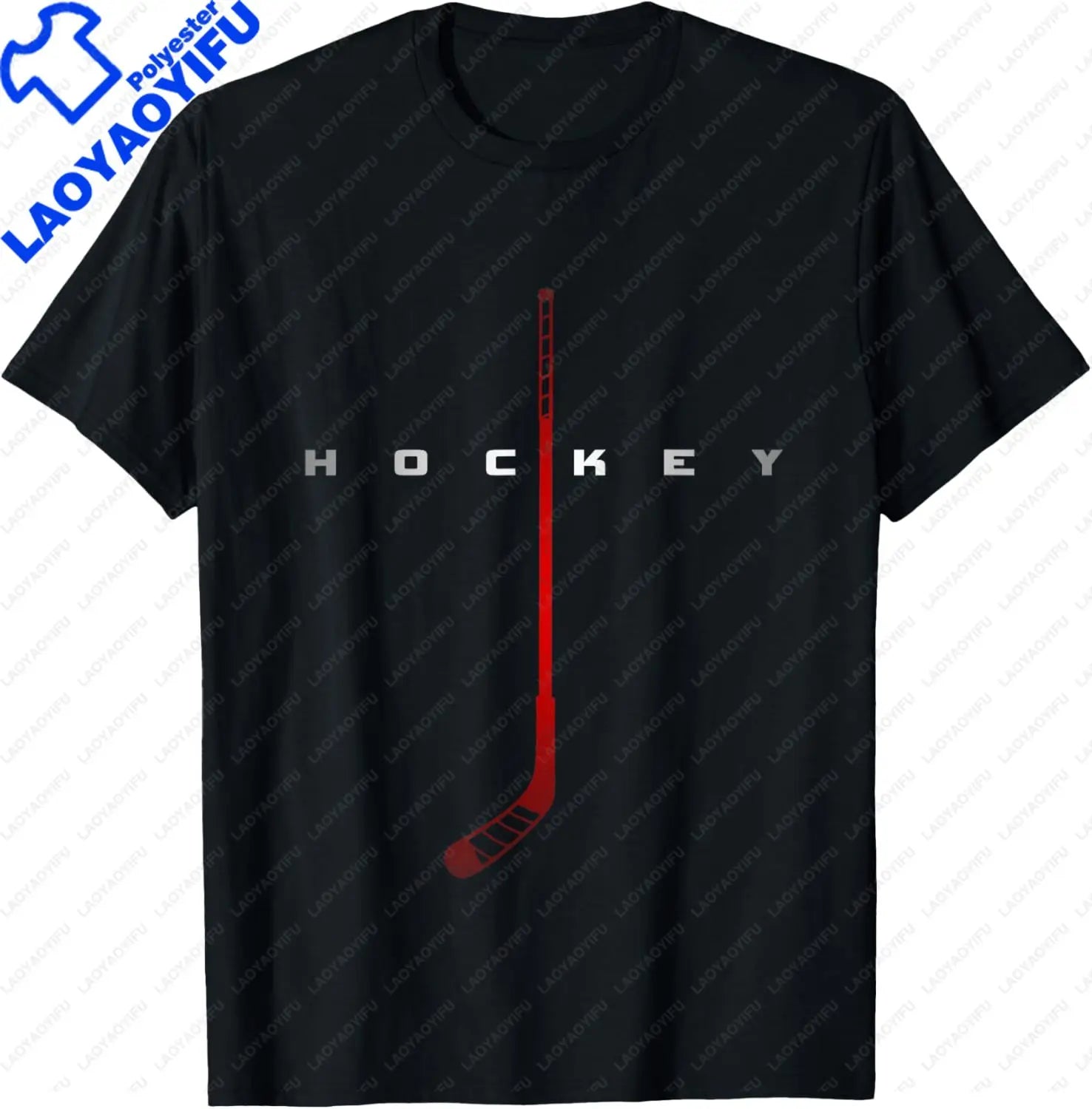Hockey Letter Graphic Short Sleeve T-shirt For Sports Outfits