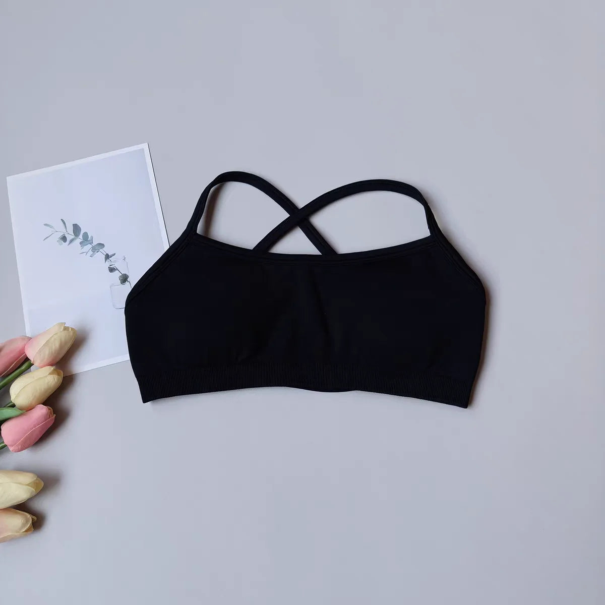Women's Thin Strap Cross Back Sports Bra