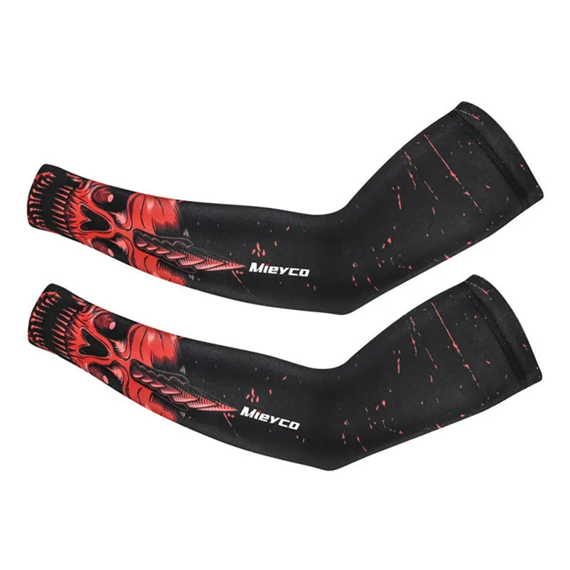Icy Silk Sun Protection Arm Sleeves Cooling Breathable Outdoor Cycling Fishing Sports Sleeves