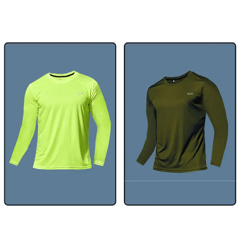 Men's Raglan Long Sleeve Crew Neck T-shirt For Workout Outfits