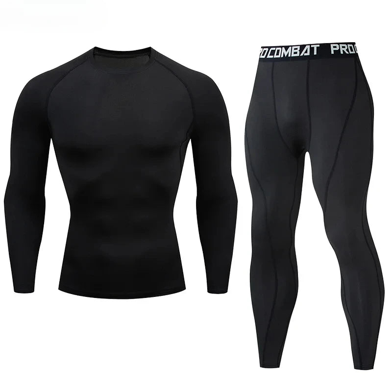 Men's Fitted Training Top and Leggings Set