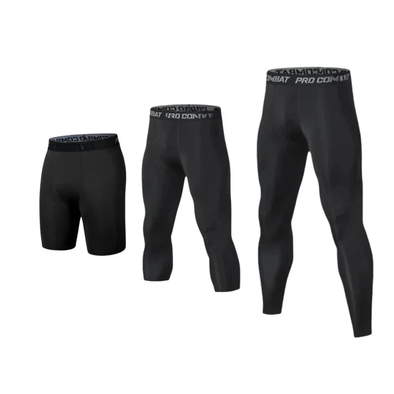 Men's Fitted Training Leggings for Gym and Running