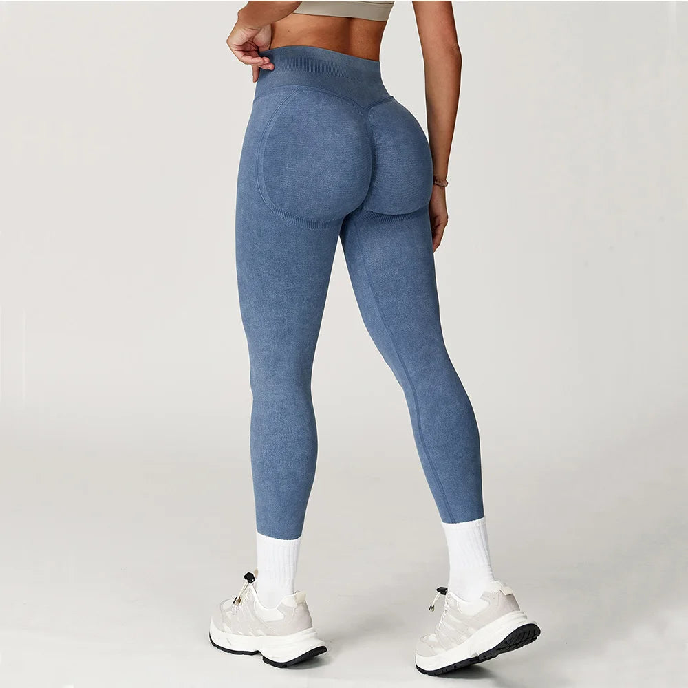 Women's Textured Full Length Leggings For Workout Outfits