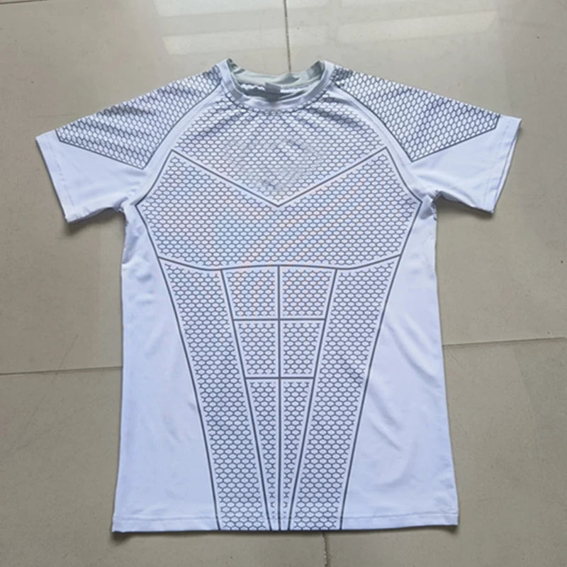 Fitted Crew Neck Short Sleeve Compression T Shirt