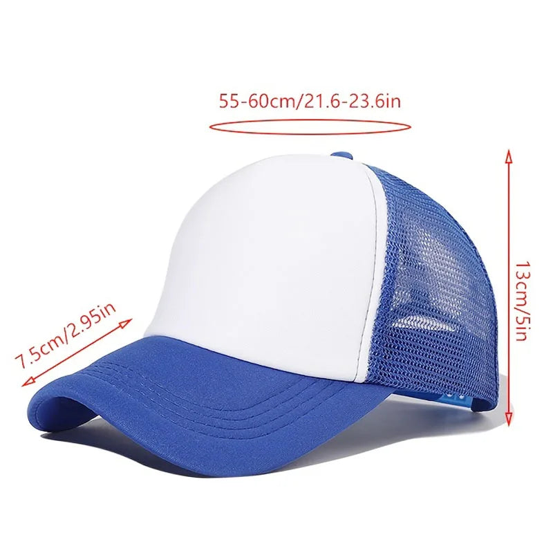 Plain Mesh Trucker Cap with Curved Brim Shape