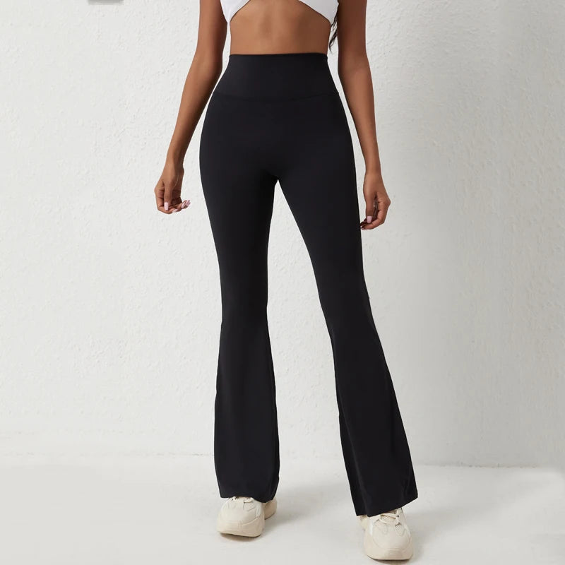 Women's Scrunch V Back Flared Leggings For Workout Outfits