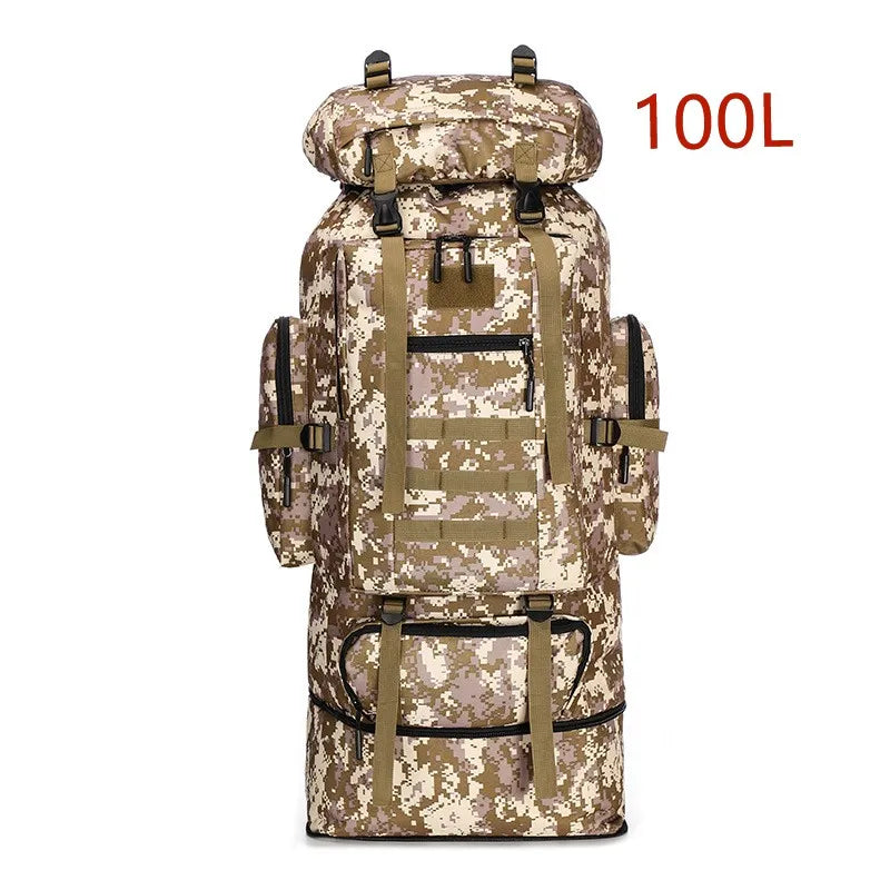 Large Outdoor Backpack with Webbing and Side Compression Straps