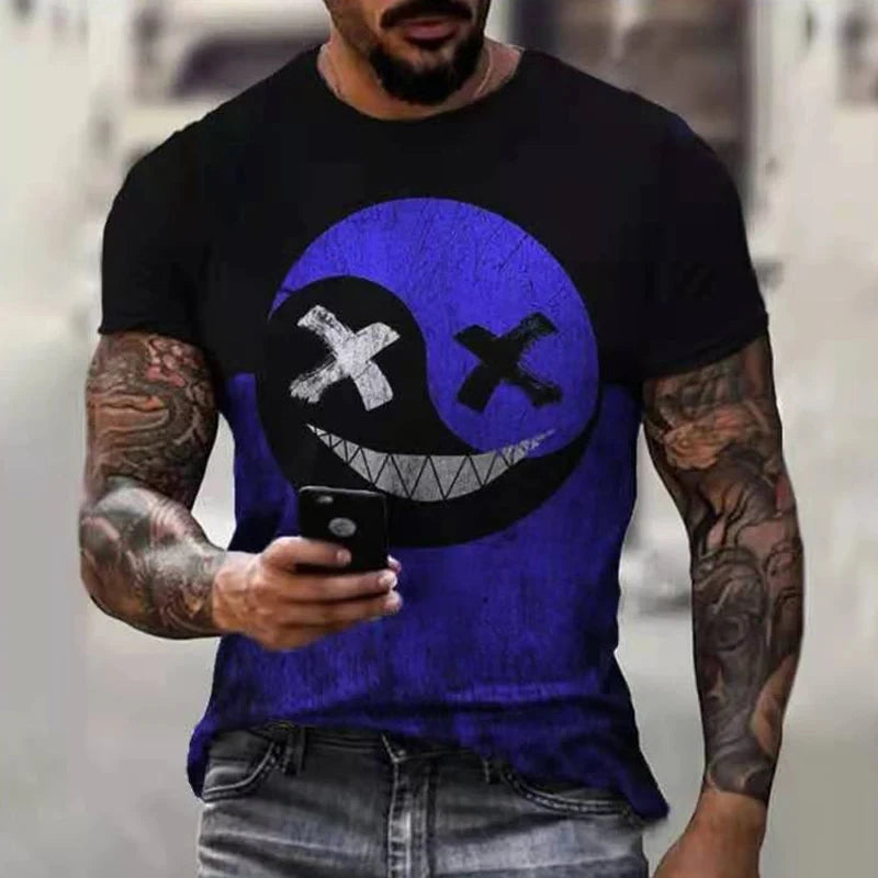 Graphic Crew Neck Short Sleeve Casual Pullover T Shirt