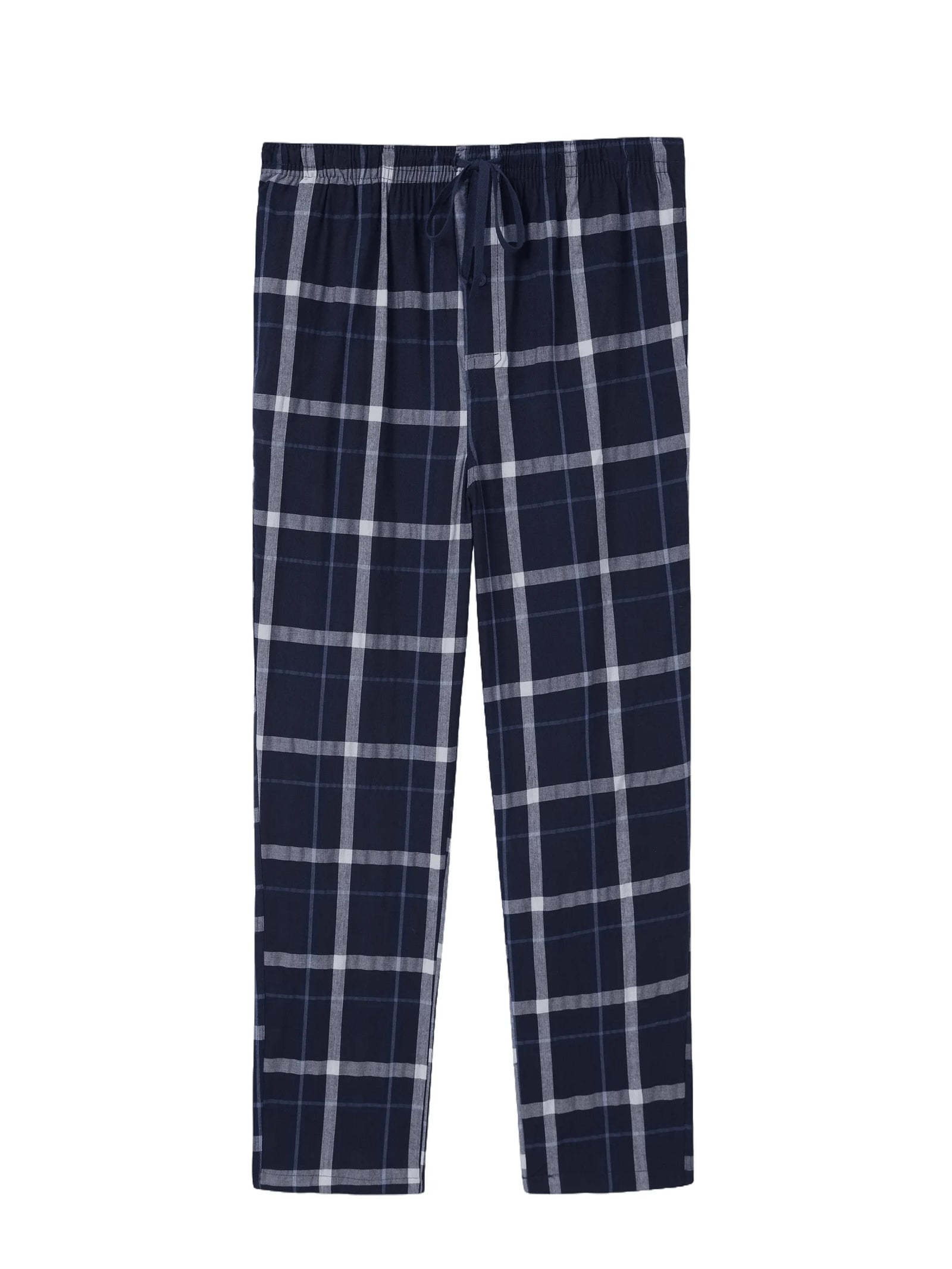 Men's Plaid Elastic Waist Straight Leg Lounge Pajama Pants
