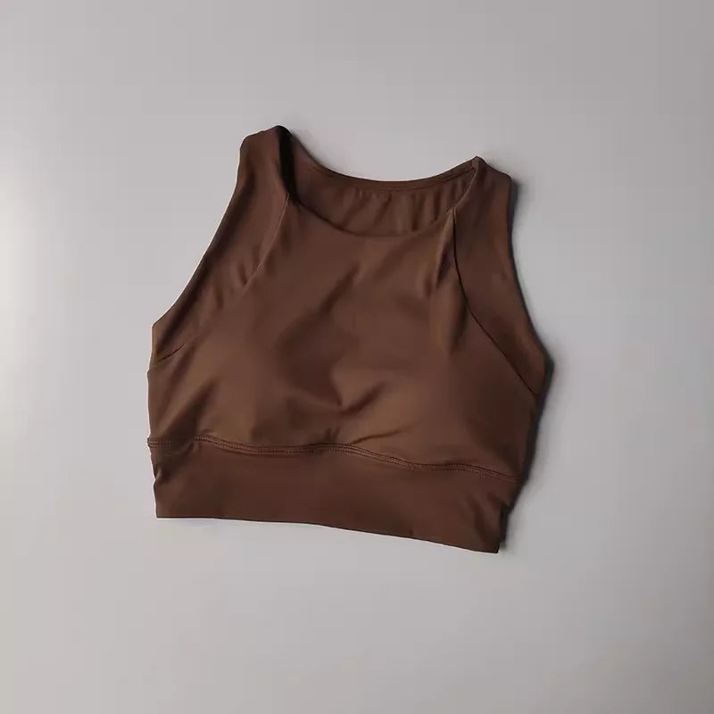 Women's High Neck Racerback Sports Bra