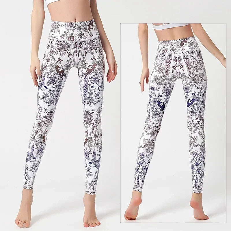 Women's Printed High-Waist Workout Leggings