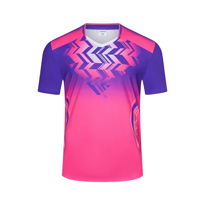 Printed Court Sports Short Sleeve T-shirt For Sports Outfits
