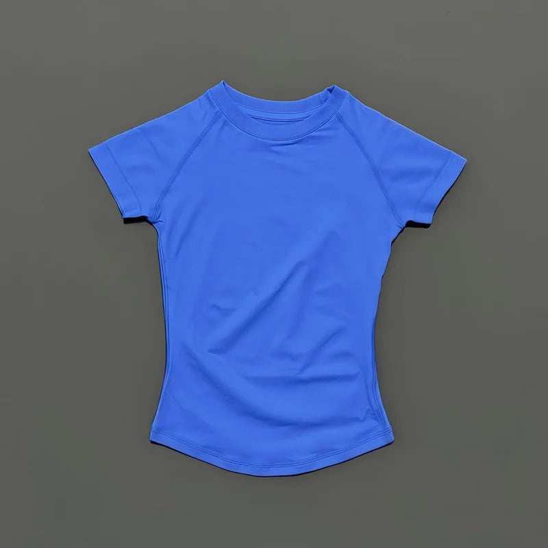 Women's Crew Neck Short Sleeve Sports T-shirt For Workout Outfits