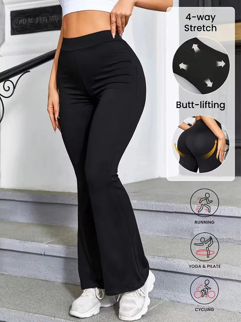 Women's High Waist Flared Leggings For Workout Outfits