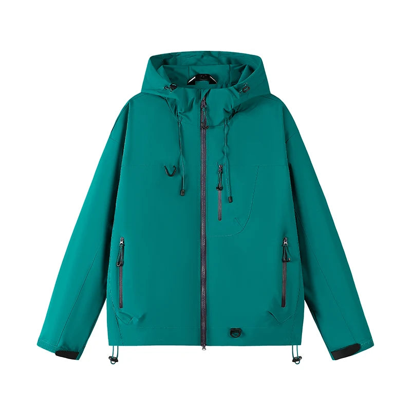 Men's Colour Block Hooded Zip Front Jacket