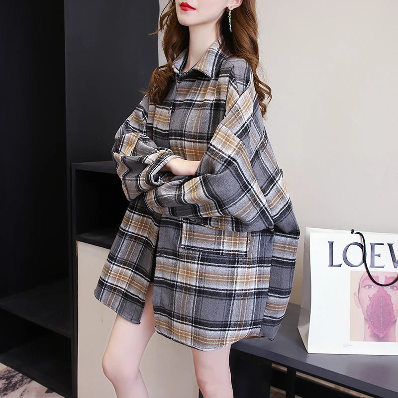 Women's Checked Long Sleeve Shirt