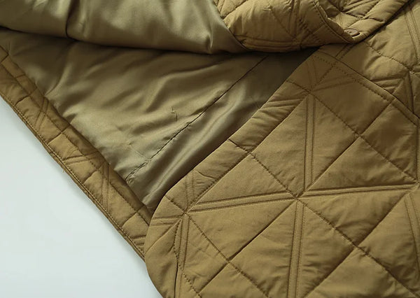 Casual Quilted Winter Coat For Women Single Breasted Irregular Mid Length A Line Long Sleeved Cotton Jackets Woman 4XL