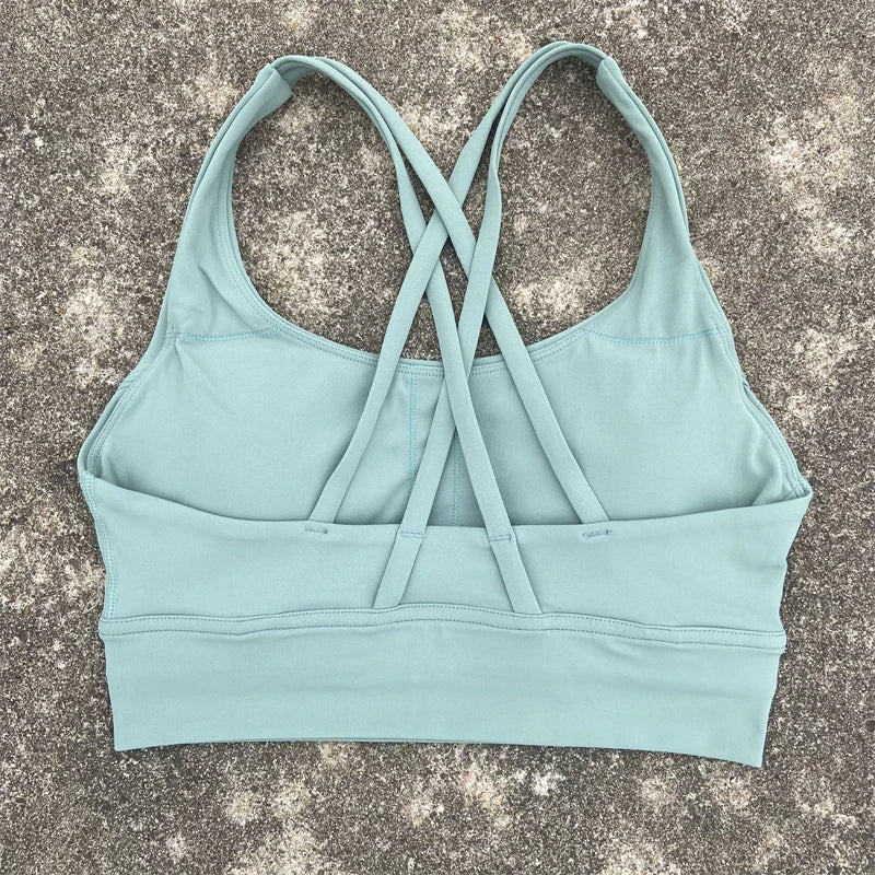 Women's Thin Strap Cross Back Sports Bra