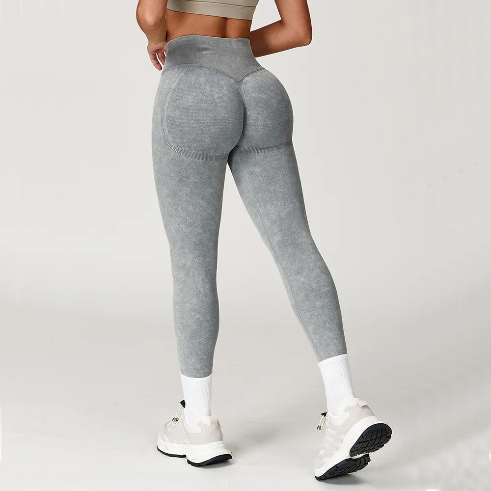 Women's Textured Full Length Leggings For Workout Outfits