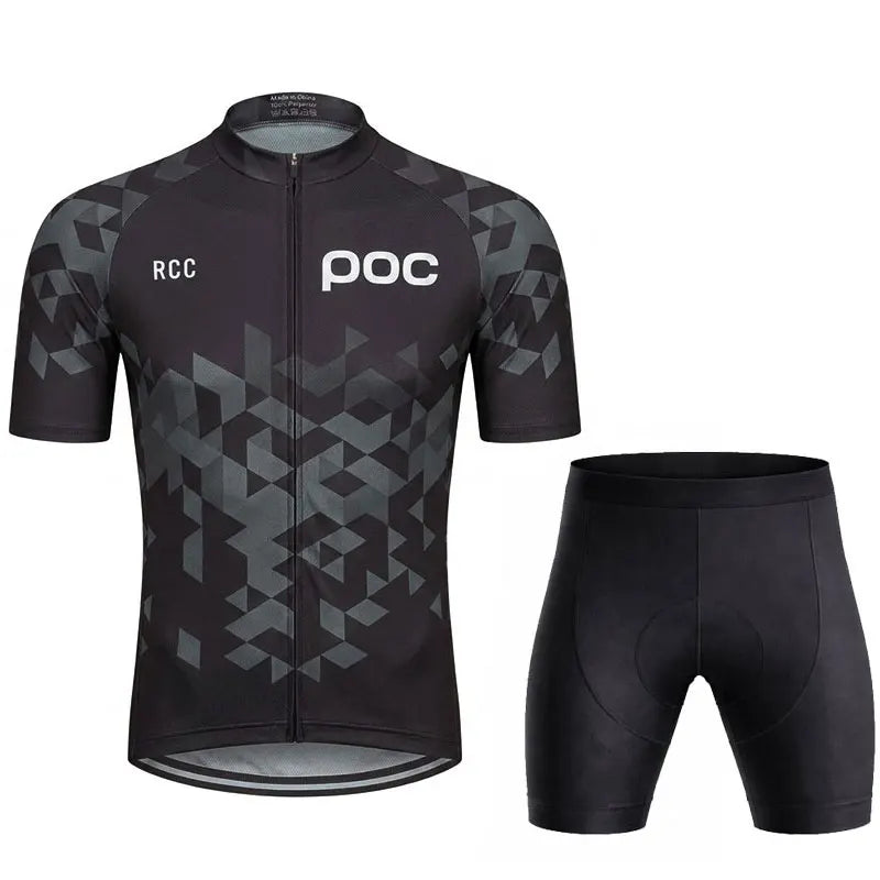 Men's Short Sleeve Cycling Jersey Set for Summer Road Bike Riding