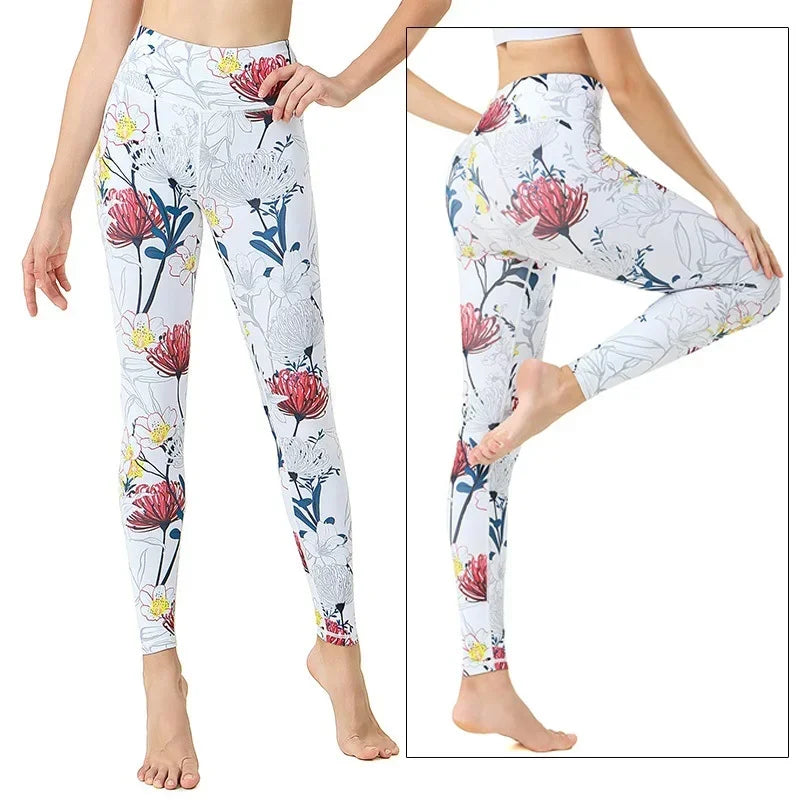 Women's Printed High-Waist Workout Leggings