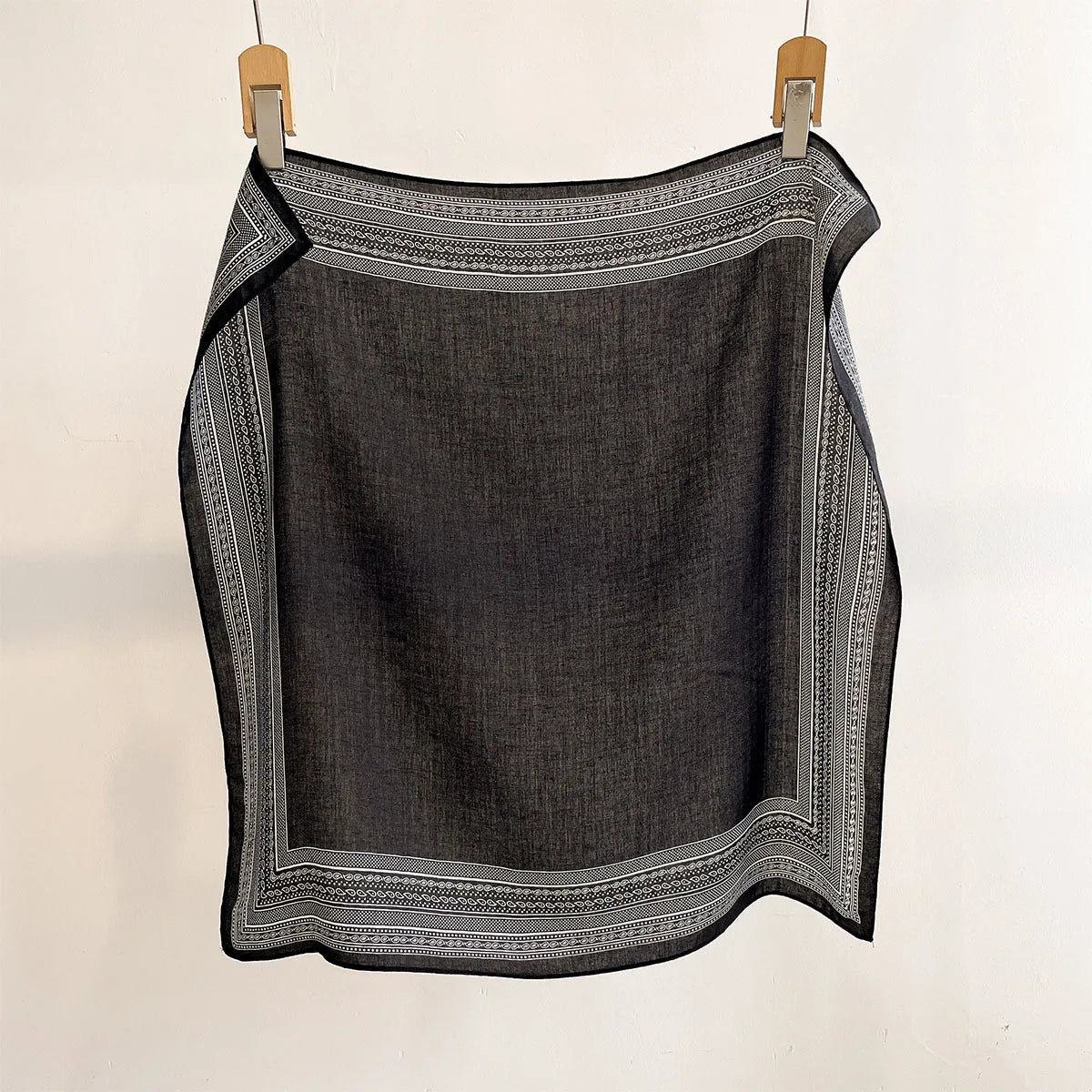 Printed Square Scarf with Polka Dot Pattern Options