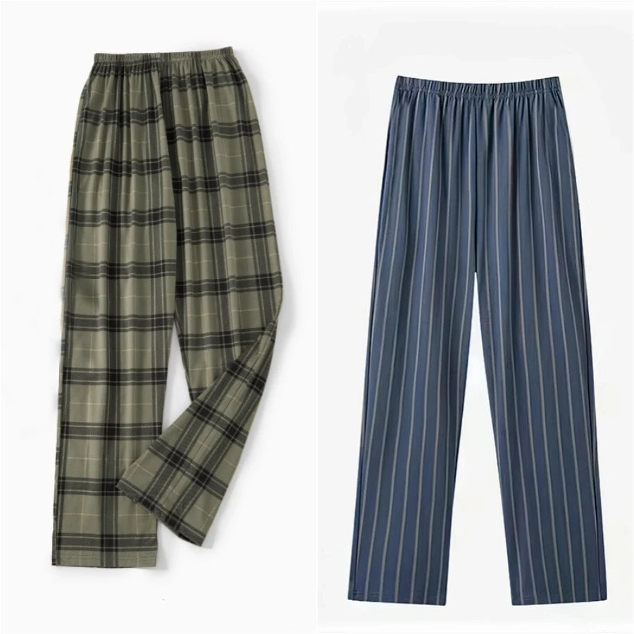 Men's Printed Long Pajama Pants with Pack Options