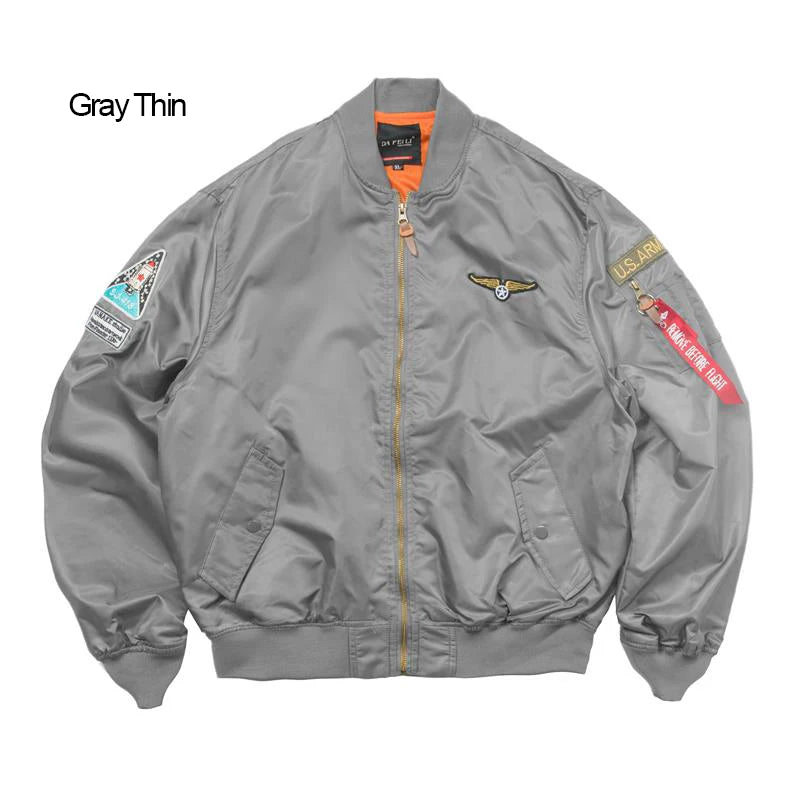 Men's Bomber Jacket Casual Fall Winter Military Jacket and Coats Outwear