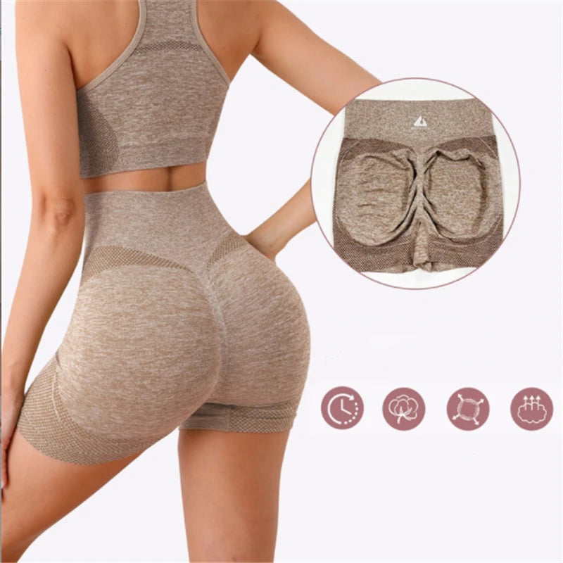 Women's Racerback Bra And Shorts Yoga Set For Workout Outfits