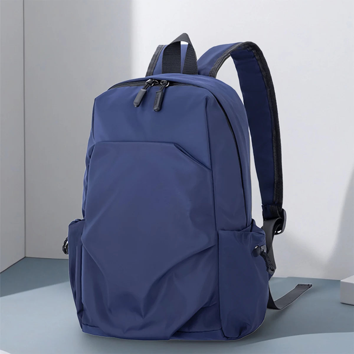 Compact Casual Backpack with Zipper Opening and Twin Shoulder Carry Straps