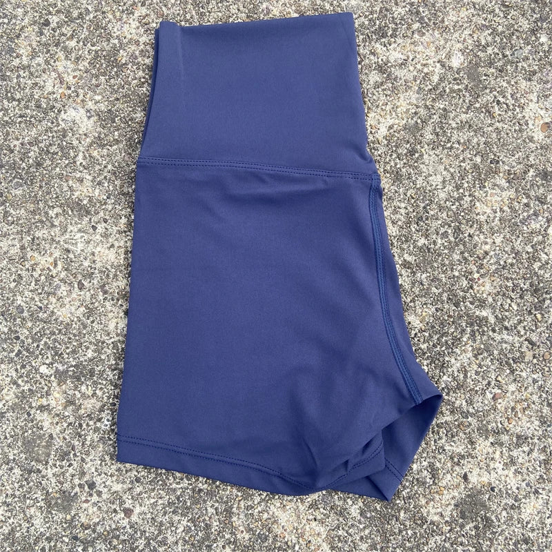 Women's High Waist Nylon Blend Biker Shorts with Colour Options