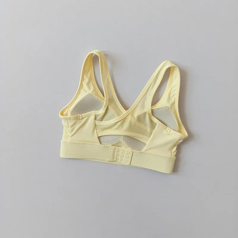 Women's Front Zip Keyhole Racerback Sports Bra