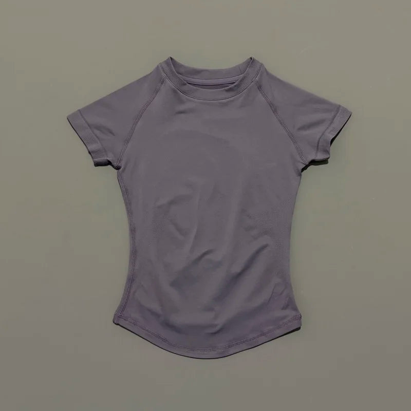 Women's Crew Neck Short Sleeve Sports T-shirt For Workout Outfits