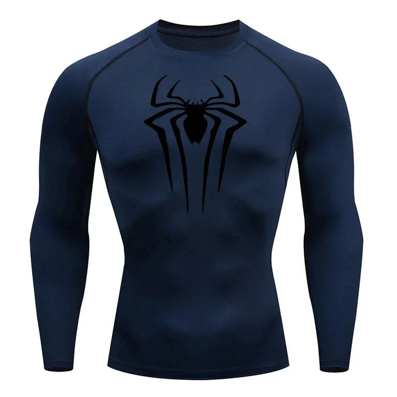 Fitted Crew Neck Long Sleeve Compression T Shirt