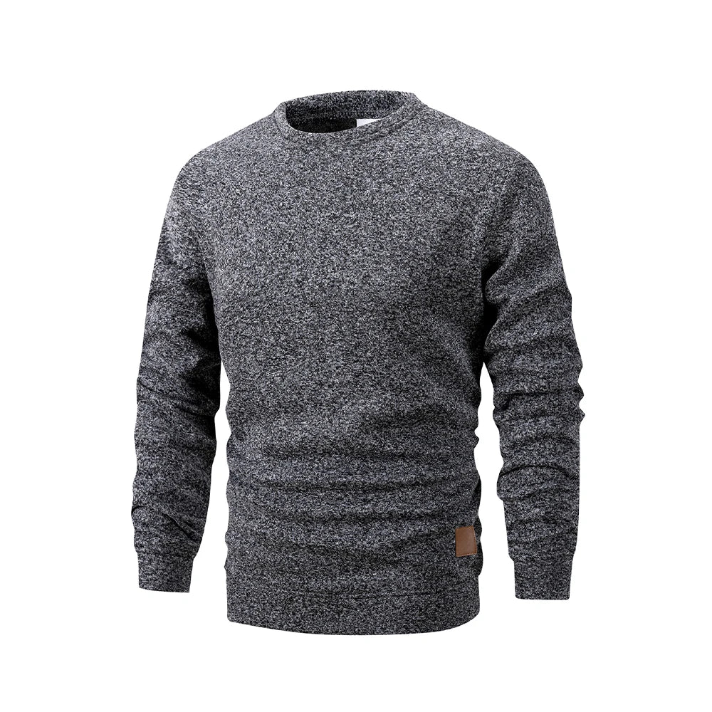 Men's Plain Crew Neck Long Sleeve Knit Sweater