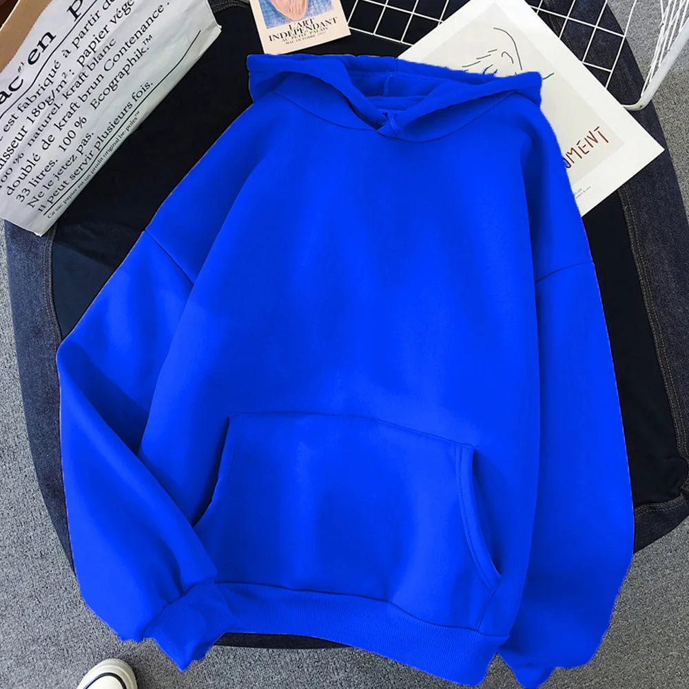 Long Sleeve Casual Hooded Sweatshirt with Relaxed Streetwear Styling