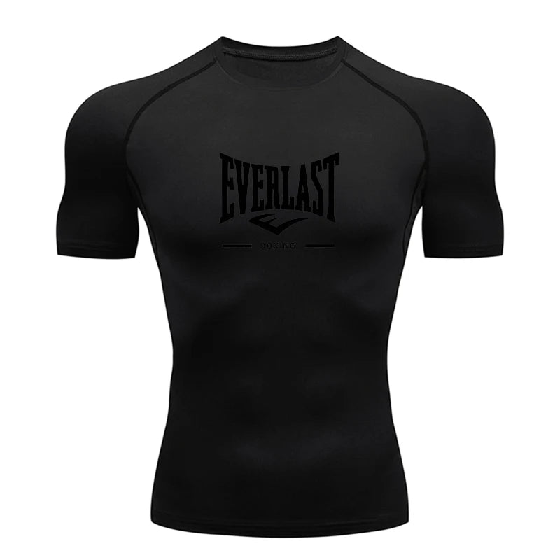 Fitted Crew Neck Short Sleeve Compression T Shirt
