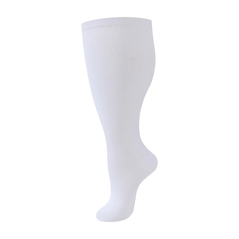 Plus Size Knee High Compression Socks with Pattern Options