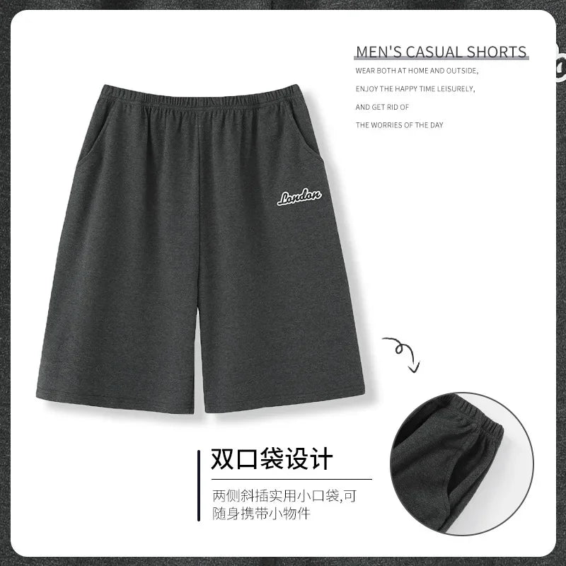 Men's Solid Elastic Waist Pocket Lounge Sleep Shorts with Style Options