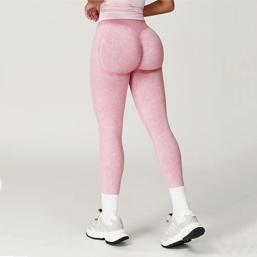 Women's Textured Full Length Leggings For Workout Outfits