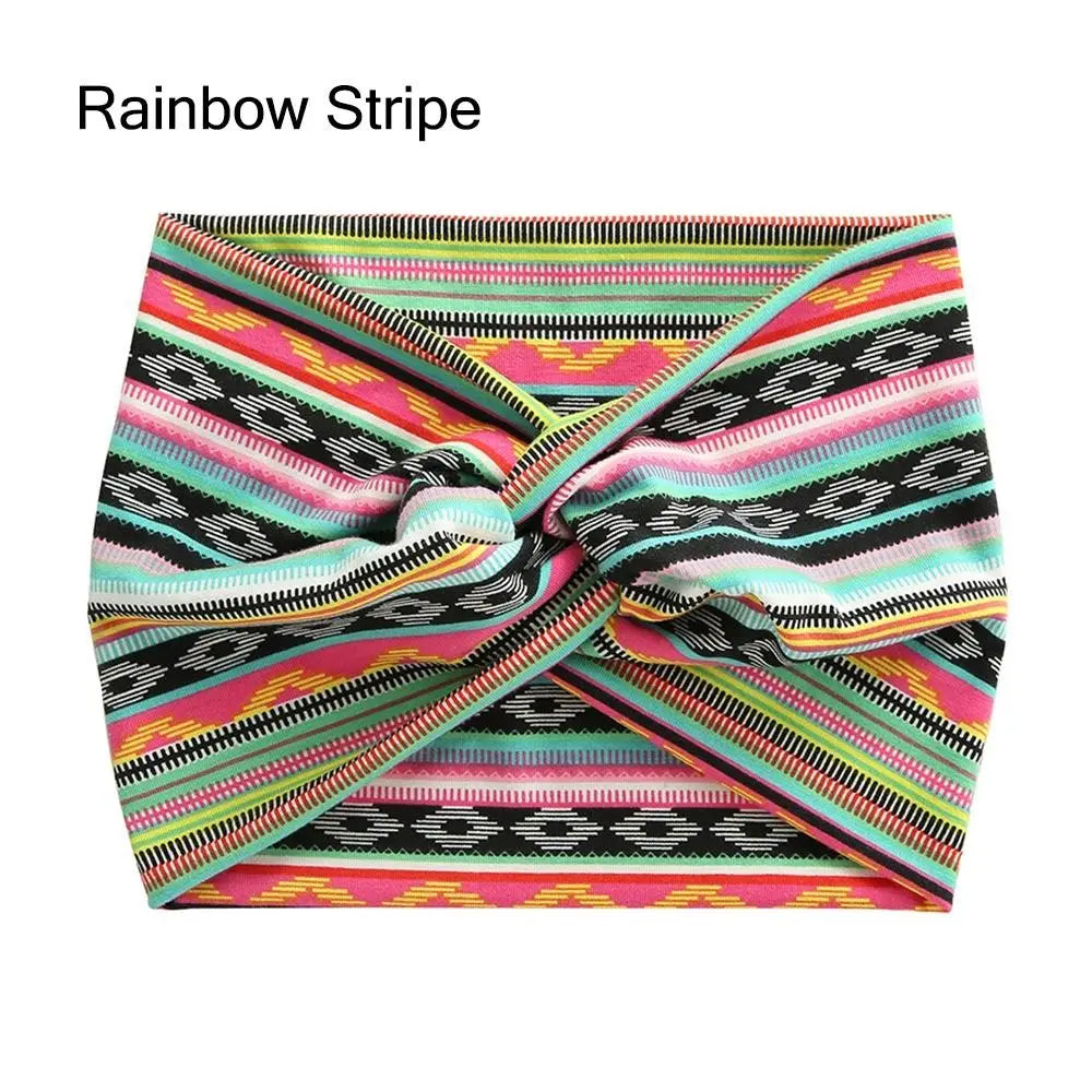 Wide Twist Front Fabric Headband in Solid and Printed Styles