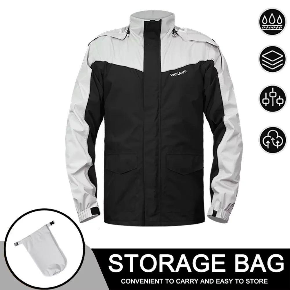 Outdoor Hooded Jacket and Trouser Clothing Set with Style Options