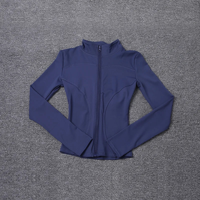 Long-Sleeve Zip-Front Workout Jacket
