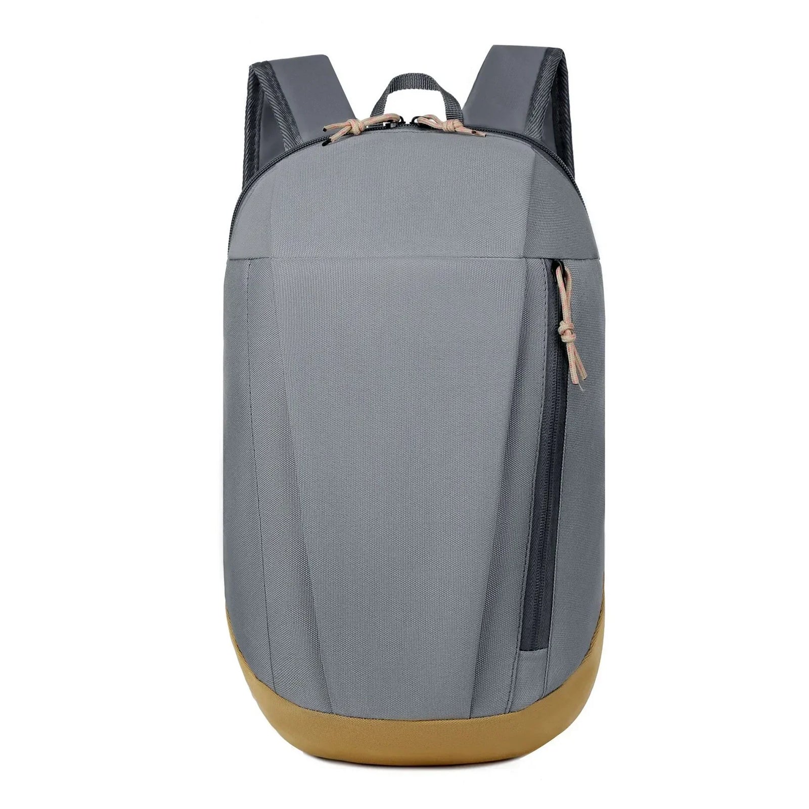 Compact Plain Backpack with Front Zipper Pocket and Twin Shoulder Straps