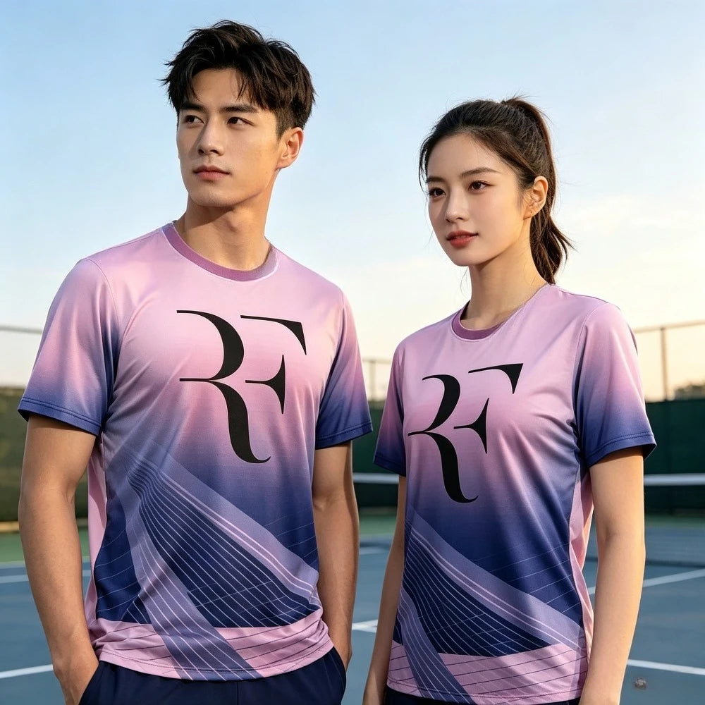 Tennis Graphic Short Sleeve Crew Neck Sports T Shirt