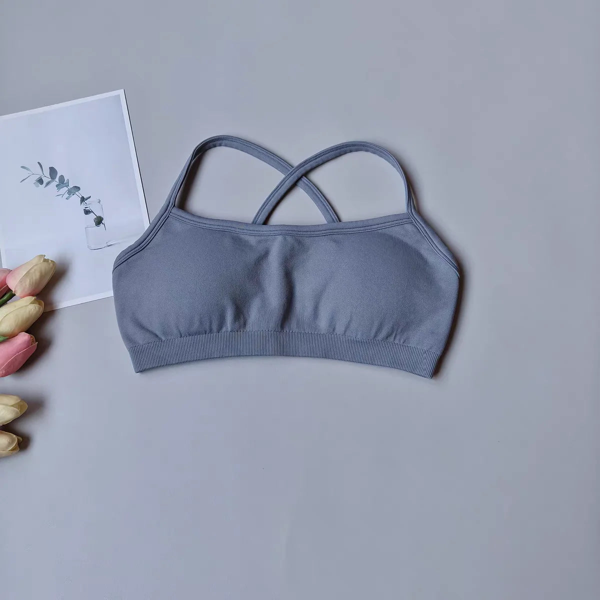 Women's Thin Strap Cross Back Sports Bra