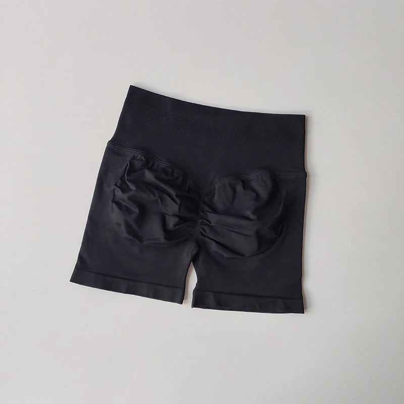 Women's High Waist Scrunch Back Shorts for Yoga and Gym Workouts